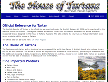 Tablet Screenshot of houseoftartans.com.au